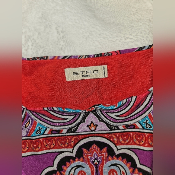 Etro Milano Paisley Print Mini Dress Size M - Picture 6 of 7